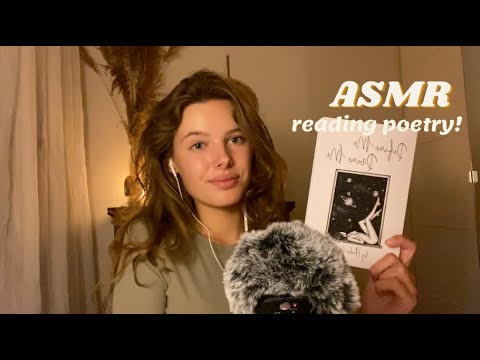 ASMR reading poetry (tapping, close up whispering)