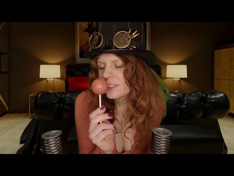 ASMR | Licking And Sucking A Big Red Monster Lollipop (Soft Whispering) | Mouth Sounds