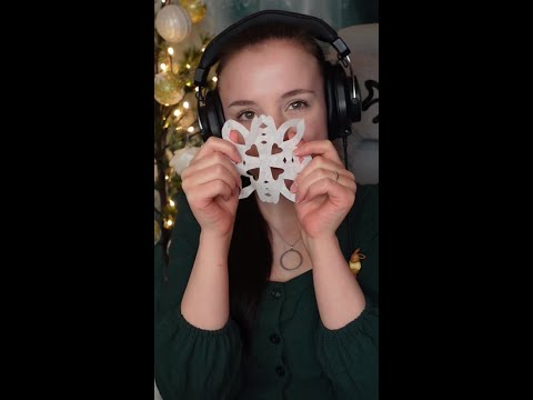ASMR Advent Calendar - Day 2 - Snowflake crafting - Use Headphones!!