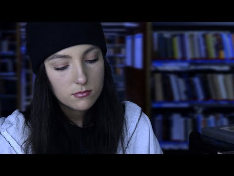 Stormy School Library ASMR| helping you pick a book