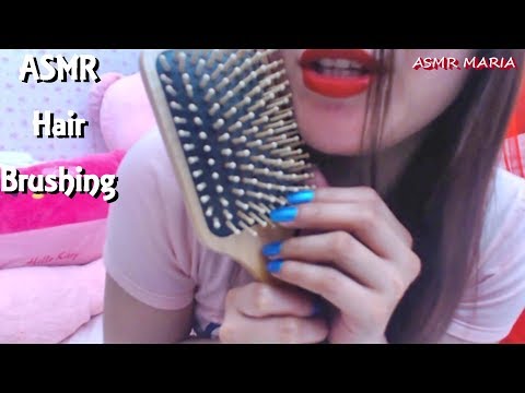 ASMR Hairbrushing and Whispering ASMR Maria