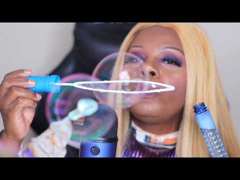 BLOWING BUBBLES ASMR CHEWING GUM