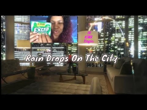 Rain Drops On The City Lights + Gum Chewing Ambience
