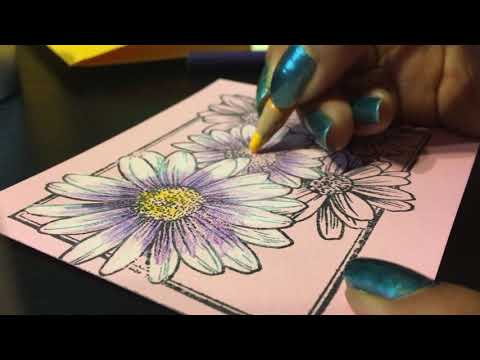 ASMR Inaudible and Unintelligible whispering while coloring and face poking