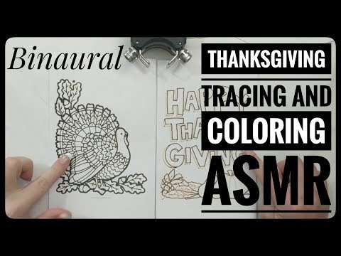 Thanksgiving Tracing and Coloring ASMR