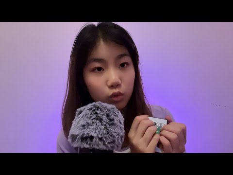 ASMR inaudible whispers + tapping