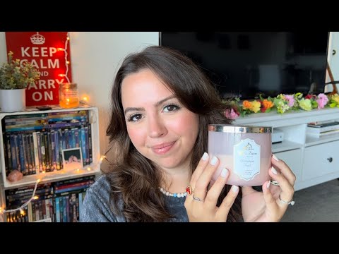 ASMR Candle Collection 💗 | fav candles + scents ✨ | tapping, lid sounds, scratching, whispering 🥰