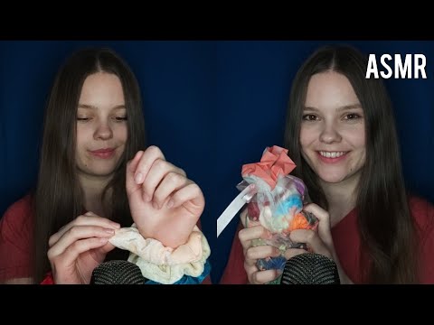 ASMR Mic Brushing and Scratching with Fabric of Scrunchies & Plastic Crinkles