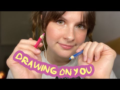 ASMR | Drawing On Your Face (layered sounds, personal attention, makeup)✏️♥️