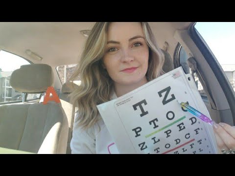 ASMR Cranial Nerve Exam Roleplay in my car (CHAOTIC)