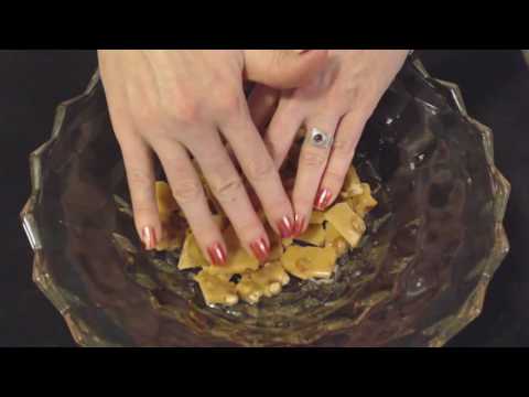 ASMR ~ Handling Peanut Brittle In A Glass Bowl