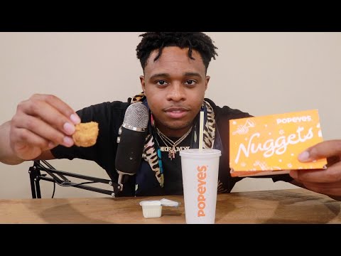 POPEYES CHICKEN NUGGETS ASMR EATING SOUNDS