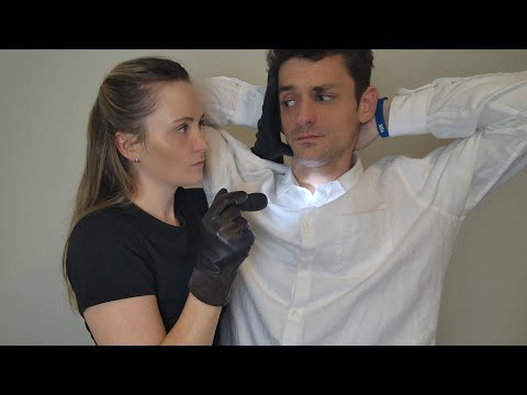 ASMR Full Body TSA Pat Down - Hair & Nail DNA Test - Detailed Foot Inspection for Tingles & Sleep