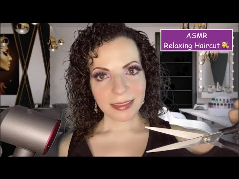 ASMR Roleplay Relaxing Haircut (Hair Wash, Scalp Massage and Cut)