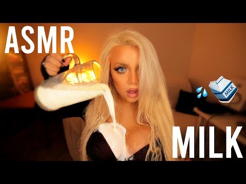 ASMR MILK 2.0 🍪🥛 ( playing, spitting, drinking )