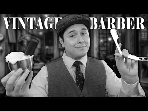 ASMR | 1950's Vintage Barber w/ Old School Effect | Haircut Roleplay