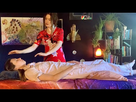 ASMR Reiki | Real Person Energy Healing Session (meditation music, soft spoken, hand movements)