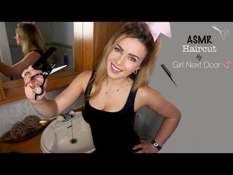 ASMR Girl Next Door Gives You a Haircut (Whispers, Ear to Ear, Personal Attention)