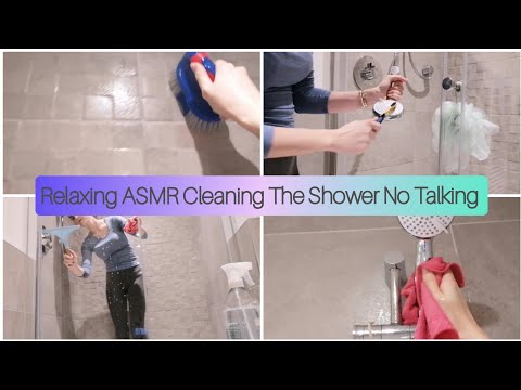 ASMR Household Cleaning The Bathroom Shower No Talking