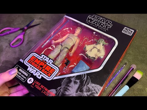 ASMR Star Wars Luke + Yoda Figure Unboxing (Whispered, Plastic Sounds)