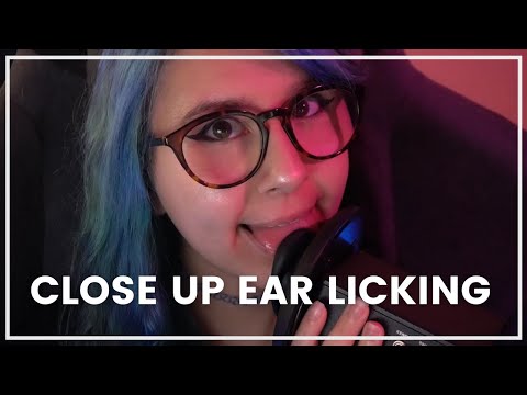 ASMR // Ear Licking (close up) + heavy delay 😴