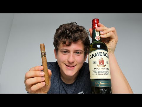 ASMR Smoking A Cigar With Whiskey