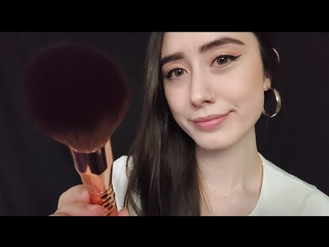 ASMR | Sleep-inducing Face Brushing (Whispered)