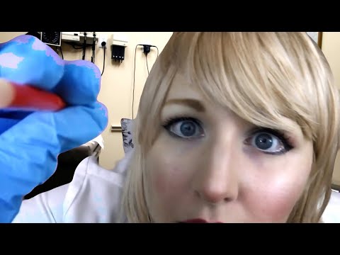 ASMR Close Eye Exam Roleplay In Depth With Pen Lights and Gloves