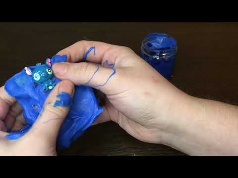 ASMR | Playing With Stitch Slime (Whispered Ramble With Sticky Sounds) #slime #satisfying
