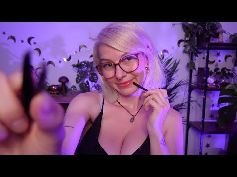 ASMR Shy Girl Does Your Eyebrows {plucking, brushing, spoolie nibbling, personal attention}