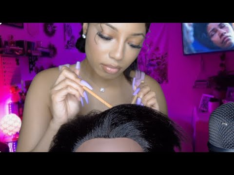 ASMR Hair Roleplay, Best friend helps you get ready for bed,Scalp check,Oiling & Head Massage