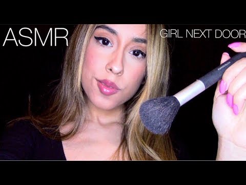 ASMR Girl Next Door Does your Makeup Roleplay