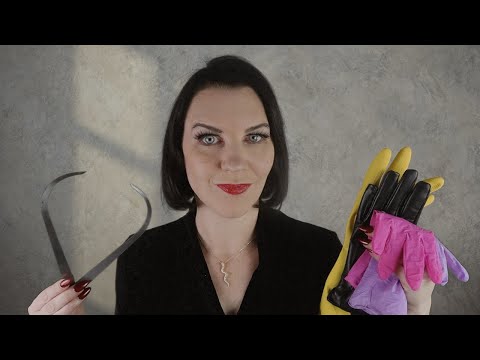 ASMR Gloves (relaxing hand measurements and glove fitting)