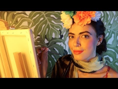 ASMR | Frida Kahlo Painting Session 🌻 (& Giveaway!)