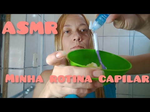 ASMR VLOG || MINHA ROTINA CAPILAR 👱‍♀️ (Como cuido do meu cabelo descolorido) #sonsdeboca