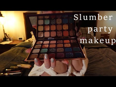 ASMR Personal Attention | Slumber Party Makeup (Whispered)