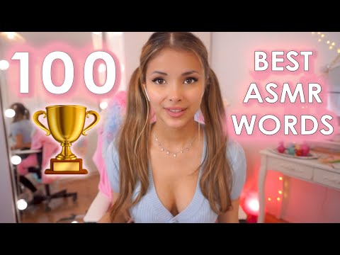 ASMR 100 TRIGGER WORDS ୨♡୧  Whispering, Intense Mouth Sounds ୨♡୧ Holly Cerise