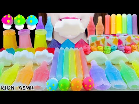 【ASMR】FROZEN WAX CANDY PARTY🌈 RAINBOW WAX CANDY,JELLY,GUMMY MUKBANG 먹방 EATING SOUNDS NO TALKING