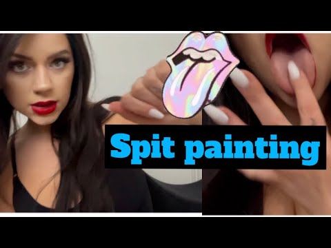 Soft & Sensual Spit Painting 😜😝Flirty ASMR