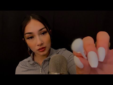 ASMR getting something out of your eye (gum chewing)