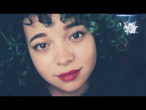 ASMR Gentle Face Tracing/ Touching + Mic Brushing Noises | and Whispering (Calm Time)