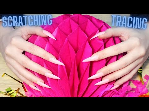 Asmr Scratching and Tracing - Asmr No Talking - ( Long Nails )