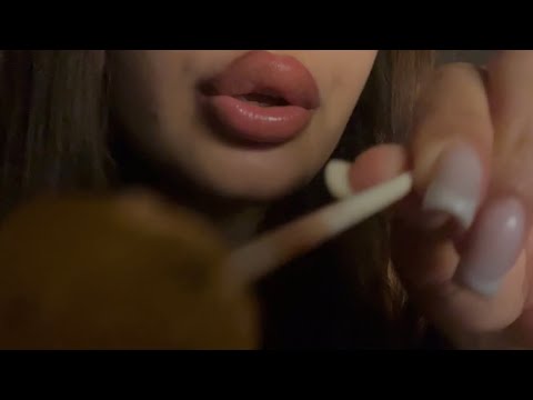 Asmr |trying new lollipop|🍭spit painting|