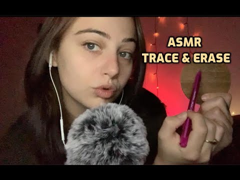ASMR | Trace & Erase, Mic Hairbrushing, Wood Sounds | Whispered