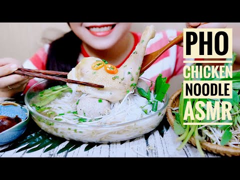 ASMR Chicken Pho noodle soup , EATING SOUNDS | LINH-ASMR