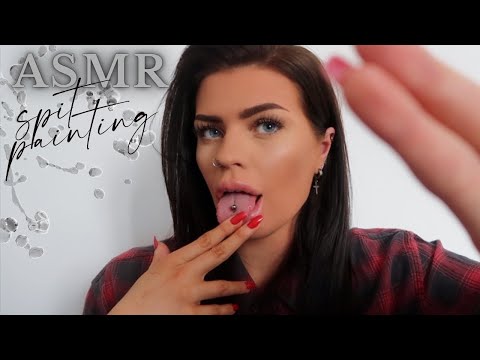 ASMR - Spit Painting On Your Face 💦 (Wet Mouth Sounds & Layered Sounds)