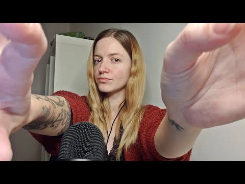 ASMR - intense mouth sounds with hand sounds and fabric scratching  - relaxing for background