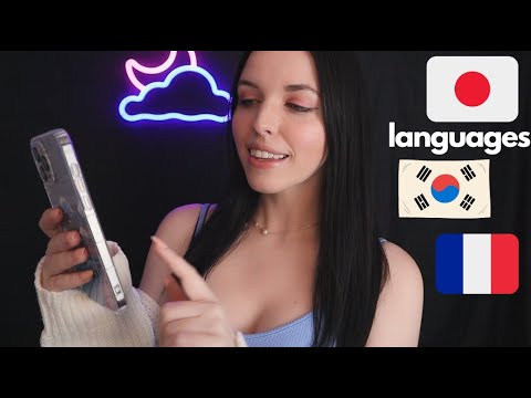 ASMR Whispering In Foreign Languages (Japanese, Korean, Spanish...)