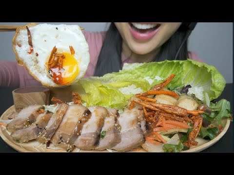KOREAN BBQ PORK PLATTER (ASMR EATING SOUNDS) NO TALKING | SAS-ASMR