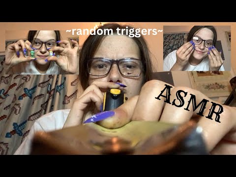 ASMR random triggers ( tapping + scratching ) - measuring you !